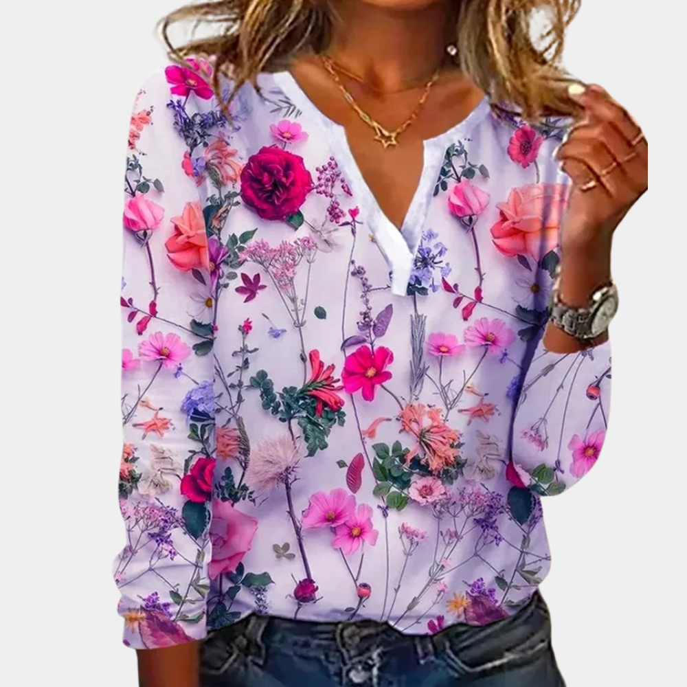 Sienna™ | Bluse mit Blumenprint und V-Ausschnitt