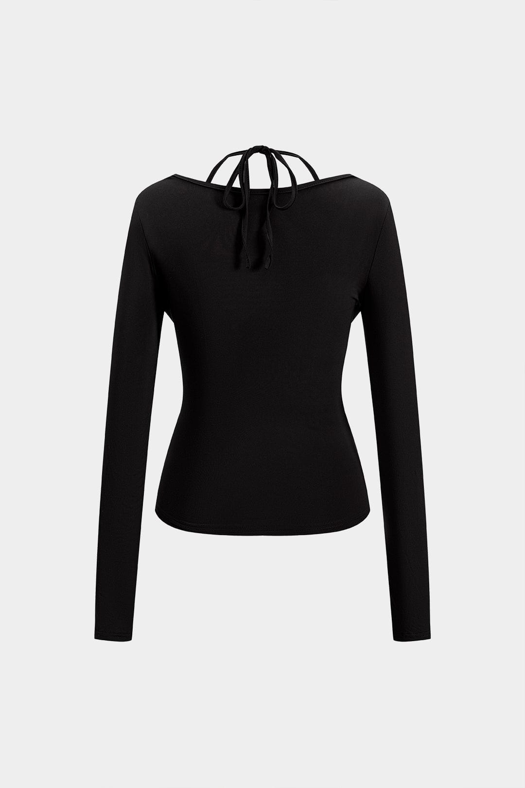Dakota™ | Verleidelijk Langarmtop mit Drapé Décolleté und Geïntegreerd Halter-Bralette