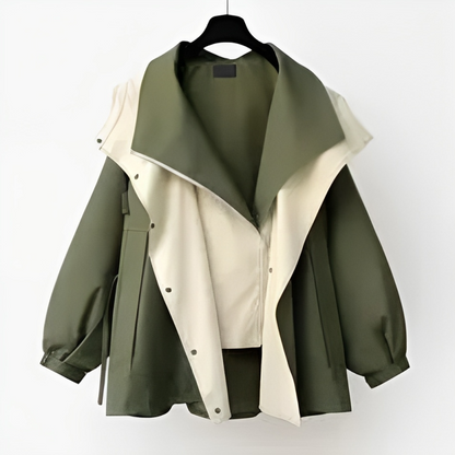 Leanne™ | Damen Regenjas mit Knopen