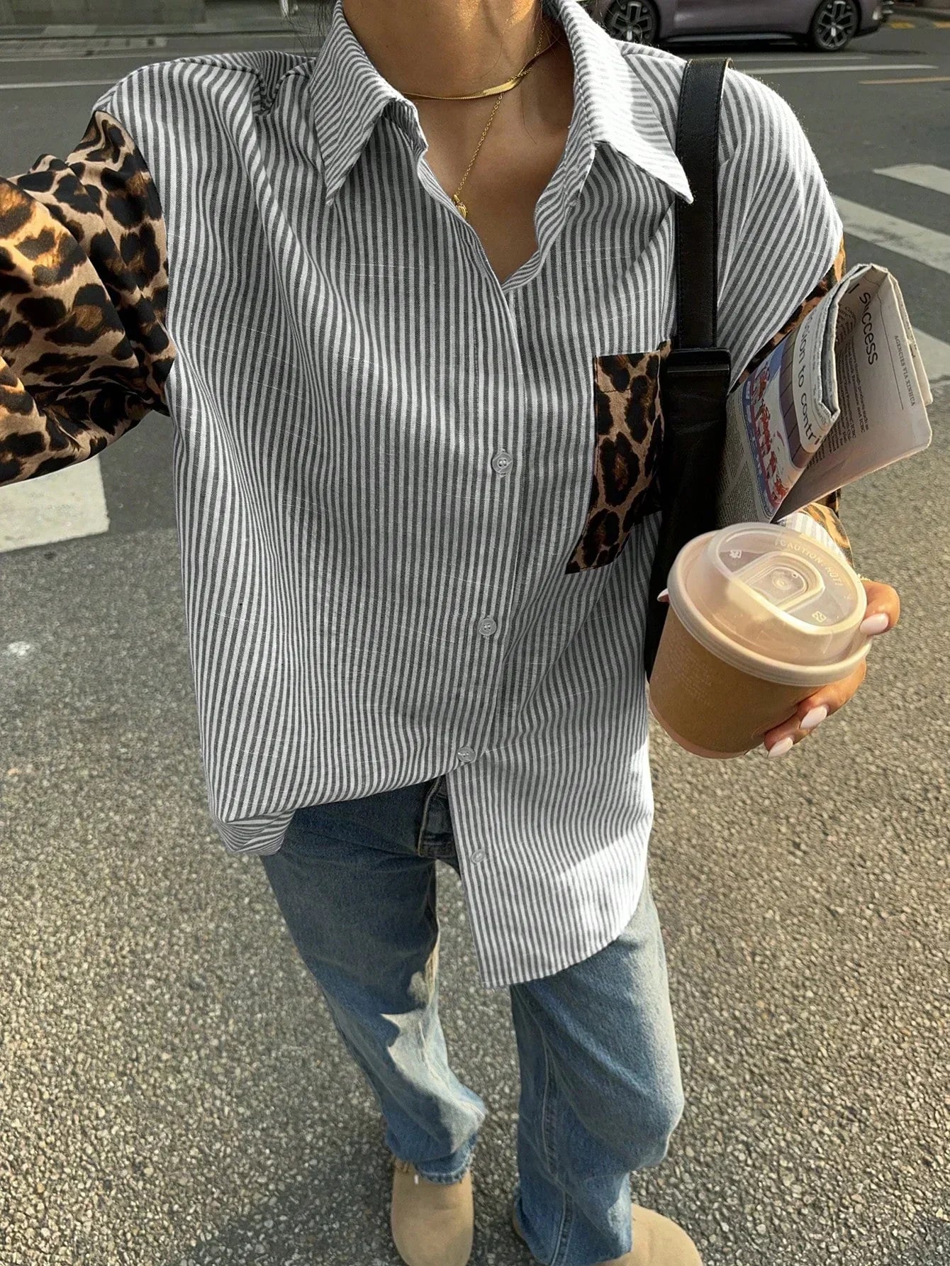 Lenora™ | Bluse mit Leeuwdetails – Opvallend, Casual & Streetstyle-klaar