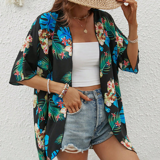 Cora™ | Bedruckte Strandjacke