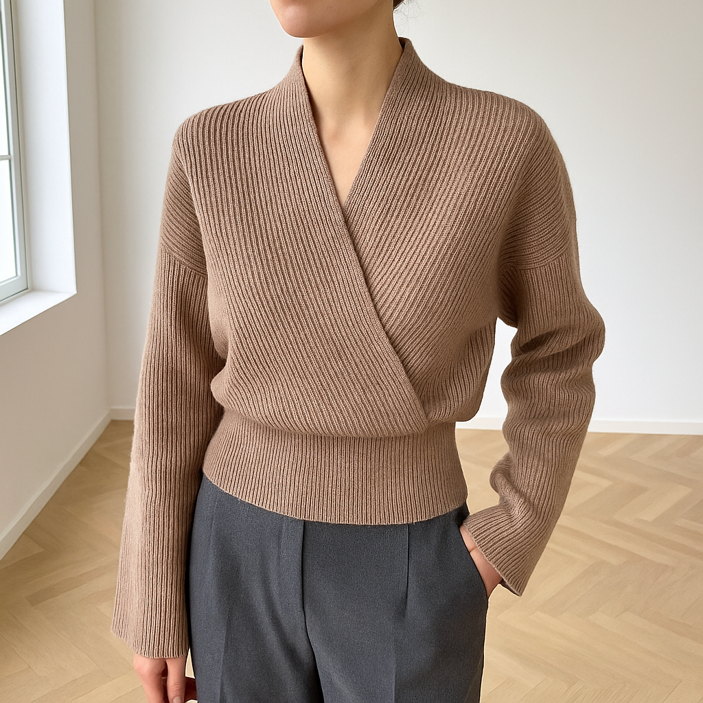 Lena™ | Eleganter Wickelpullover