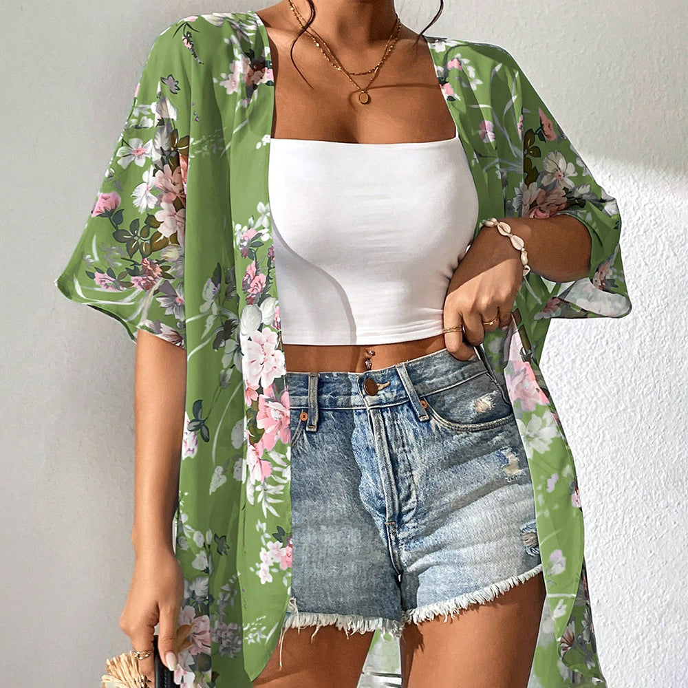 Cora™ | Bedruckter Strandkimono