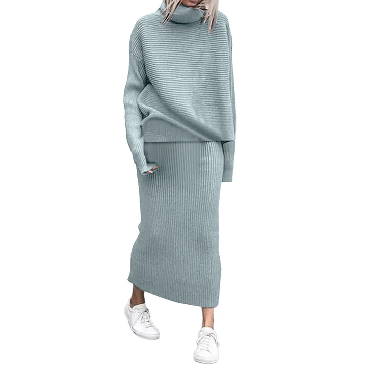 Montero™ | Zweiteiler mit Rollkragenpullover & Maxi-Rock