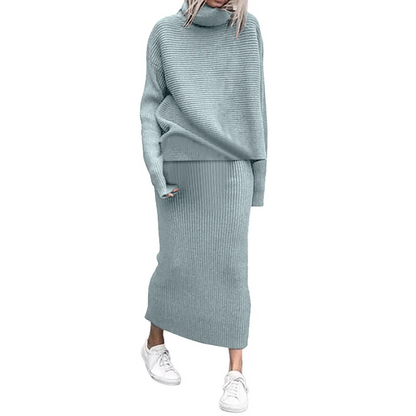 Montero™ | Zweiteiler mit Rollkragenpullover & Maxi-Rock