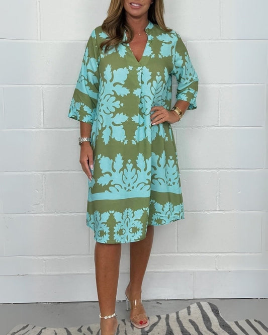 Barola™ | Boho-Kleid mit V-Ausschnitt