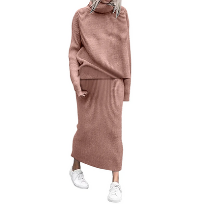 Montero™ | Zweiteiler mit Rollkragenpullover & Maxi-Rock