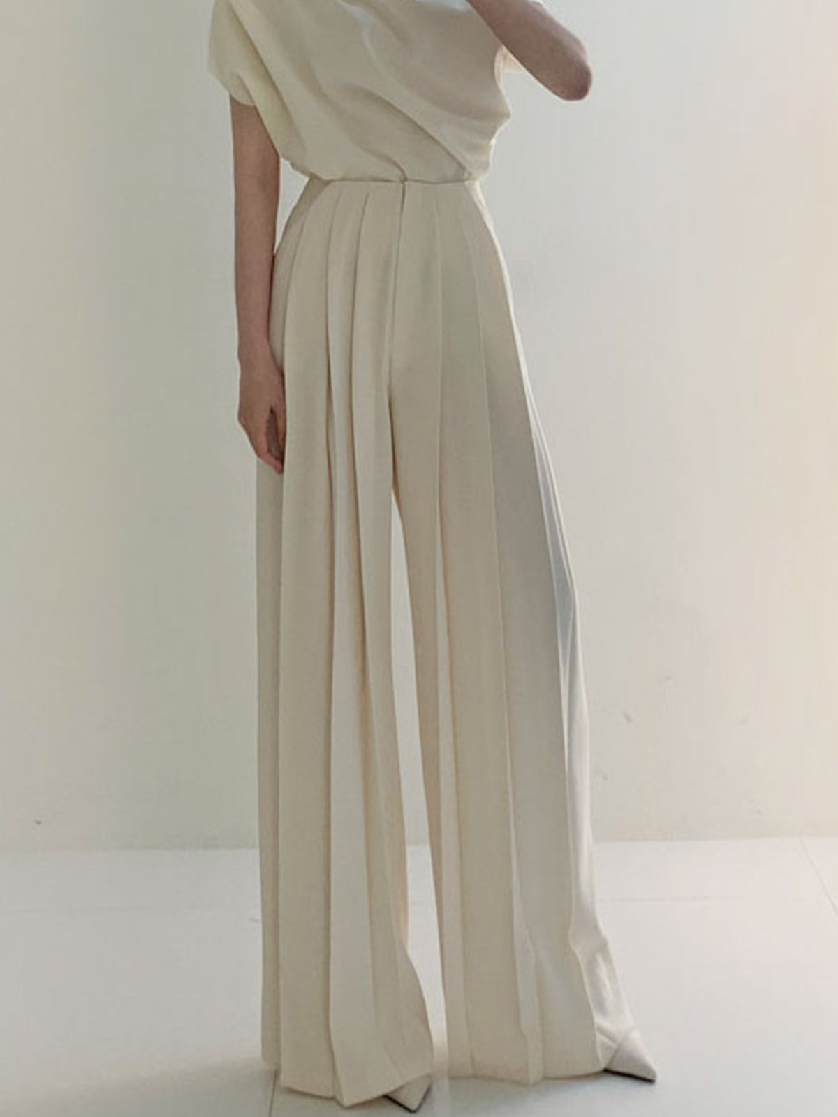 Elara™ | Plissierte High-Waist-Pantalon