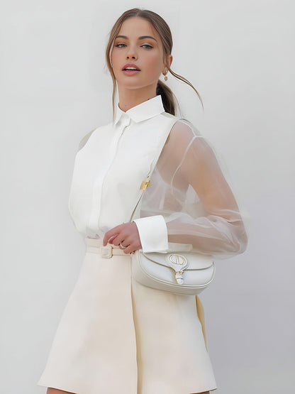 Viella™ | Bluse mit Transparenten Ärmeln