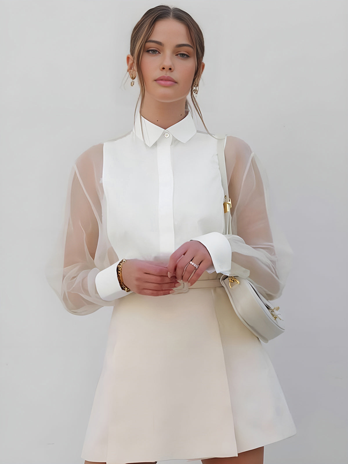 Viella™ | Bluse mit Transparenten Ärmeln