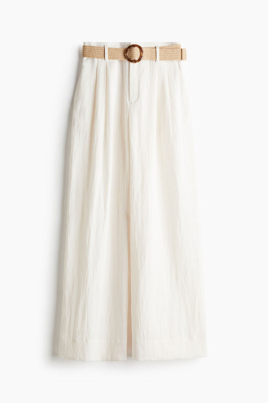 Lina™ | Leinenhose mit Gürtel