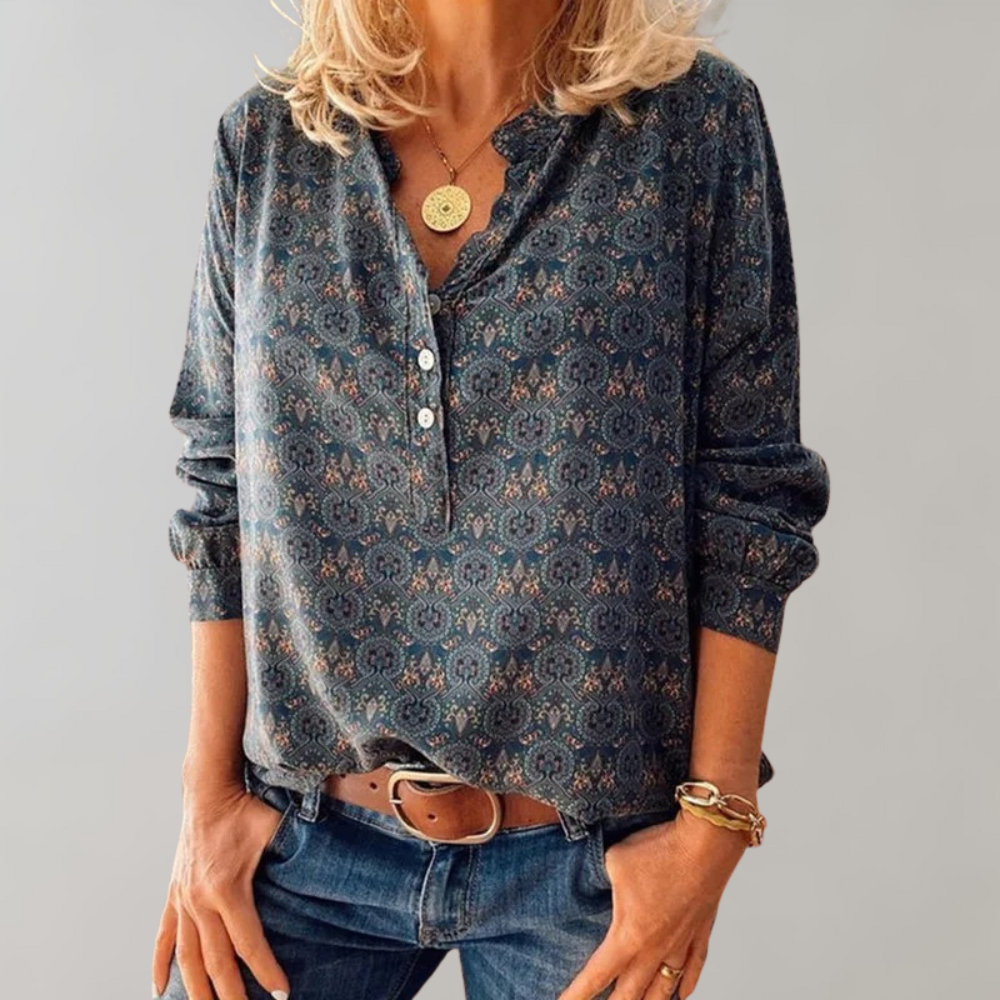 Amelia™ | Bluse mit Boho-Print