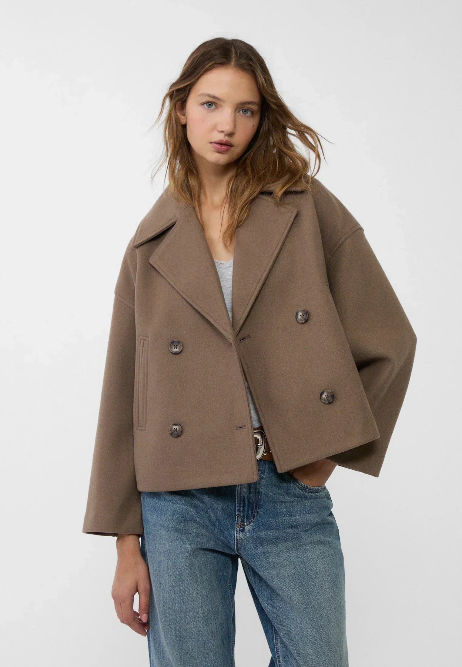 Elara™ | Chice kurze Jacke mit doppelreihiger Knopfleiste