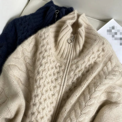 Gebreidtm™ | Gebreid Kabelvest mit Ritssluiting | Warm und Tijdloos | Wolmix