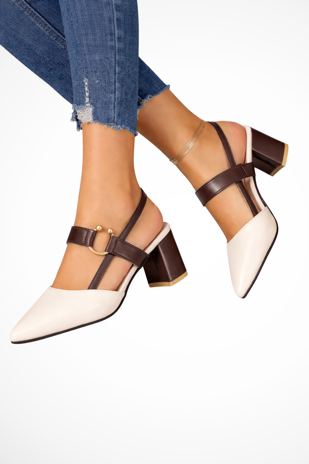 Harriet | Damensandalen mit Fersenriemen und mit Blockabsatz