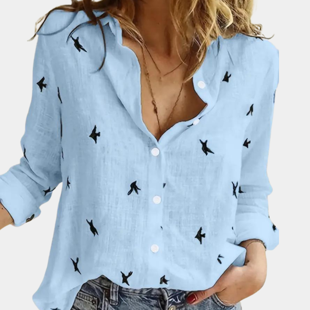 Louise™ | Bluse mit Zwaluwprint