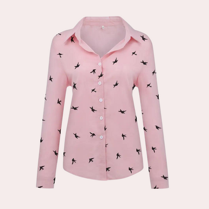 Louise™ | Bluse mit Zwaluwprint