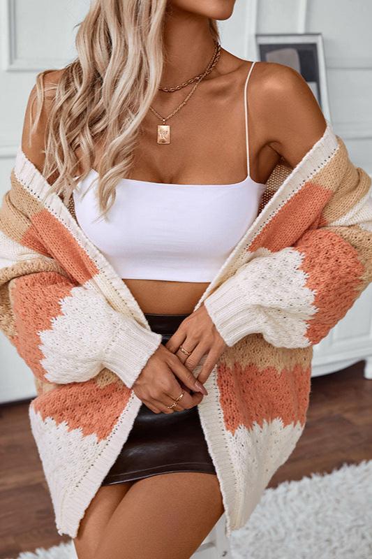 Gebreide™ | Gestreepte Cardigan | Acryl | Kleurrijk und Gezellig