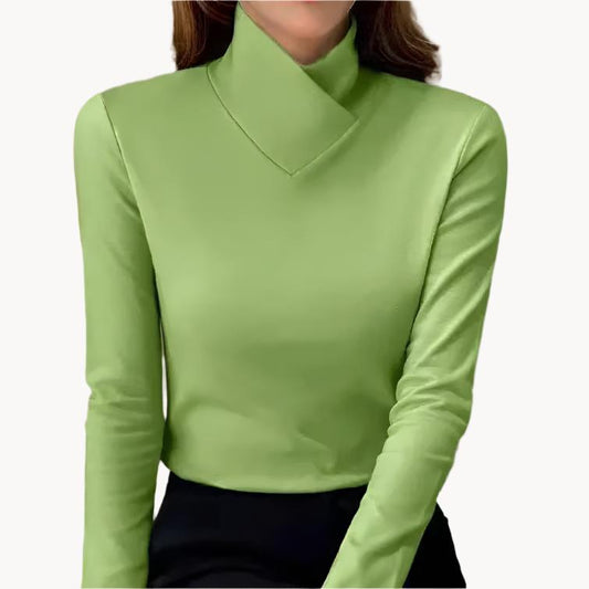 Veerle™ | Elegantes Top mit Asymmetrischem Kragen