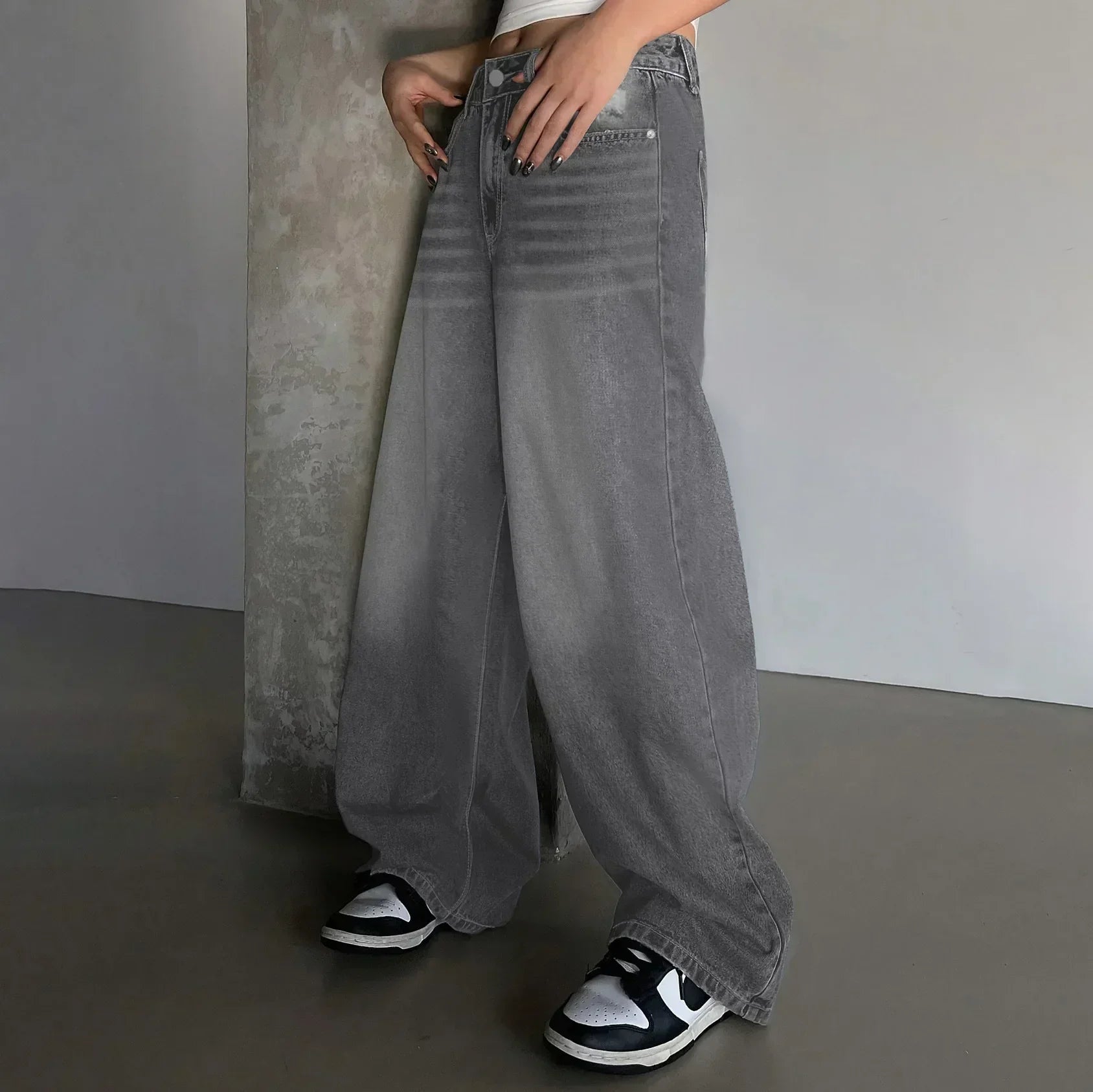 Clara™ | Baggy Wide-Leg-Jeans