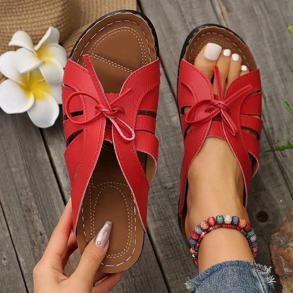 Mirella™ | Keilsandalen mit Knotendetail