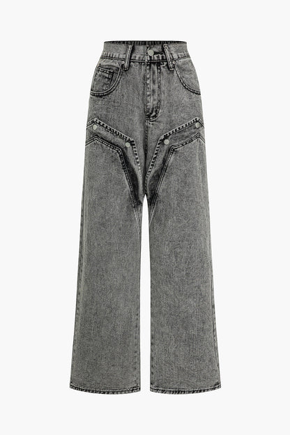 Lara™ | Hose mit weitem Bein und asymmetrischem Detail