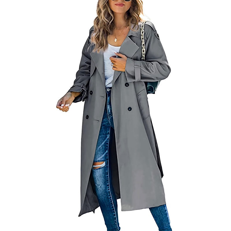 Sara™ | Langer Damen-Trenchcoat
