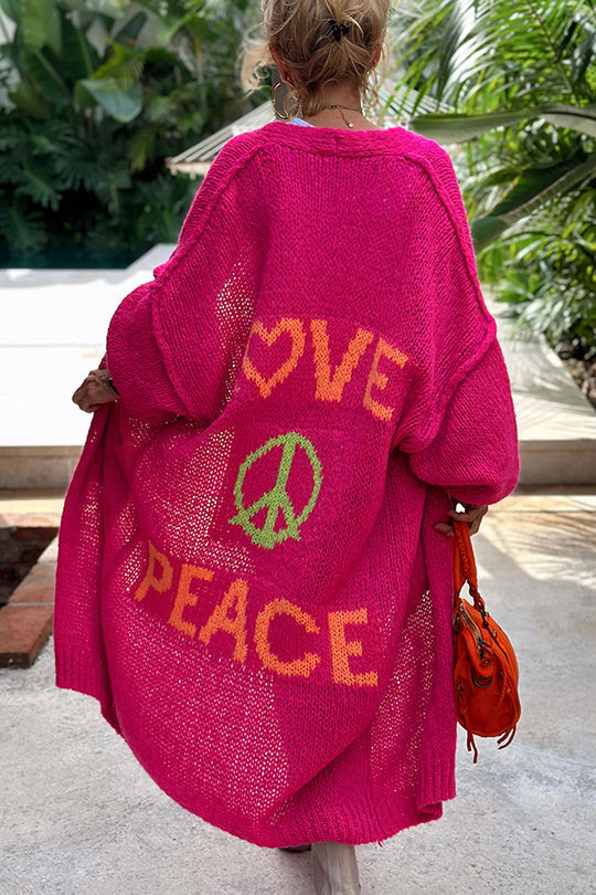 Lang™ | Gebreid Cardigan | Love und Peace Design | Comfortabel und Stijlvol