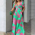 Adelina™ | Jumpsuit mit V-Ausschnitt mit Print